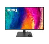 BenQ PD3205U 32" IPS 4ms 3840x2160 4K, DesignVue Designer Mon,100% sRGB,PIP/PBP,CAD/CAM,Disp Pilot,Flicker-free,LBL,1000:1,20M:1 DCR,10 Bit,250cd/m2,USB C(PowerDelivery 90W),HDMI,DP,miniDP,USB Hub, PIP/PBP,KVM,Card R/W,2x2.5W,HAdj.,Swivel,Pivot,Tilt,Gray