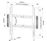 Neomounts Screen Wall Mount (fixed, ultra thin, VESA 400x400)