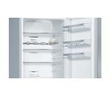 Bosch KGN397LEQ, SER4, FS fridge-freezer NoFrost, E, 203/60/66cm, 368l(279+89), 39dB(C), VitaFresh, bottle rack, handles, Inox-look, display