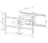 Neomounts Screen Wall Mount (full motion, 3 pivots, VESA 800x400)