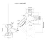 Neomounts wall mounted gas spring TV mount (3 pivots VESA 200x200)