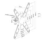 Neomounts Screen Pole Clamp/Truss Mount 1 pivot VESA 400x400 (polediameter 28-50 mm)