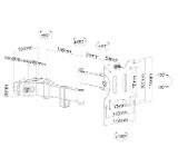 Neomounts Screen Pole Clamp/Truss Mount 3 pivots VESA 100x100 (pole diameter 28-60 mm)