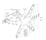 Neomounts Screen Pole Clamp/Truss Mount 3 pivots VESA 400x400 (pole diameter 28-50 mm)