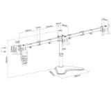 Neomounts Flat Screen Desk Mount (stand) for 3 screens