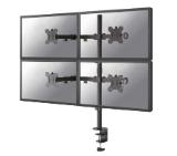 Neomounts Flat Screen Desk Mount (clamp/grommet) for 4 Screens