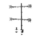 Neomounts Flat Screen Desk Mount (clamp/grommet) for 4 Screens