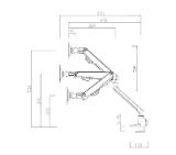 Neomounts Flat Screen Desk Mount (clamp/grommet)