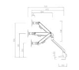 Neomounts Flat Screen Desk Mount (clamp/grommet) for 2 Monitor Screens