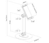 Neomounts universal tablet stand for 4.7-12.9" tabletsk, Black