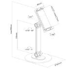 Neomounts universal tablet stand for 4.7-12.9" tablets, White