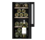 Bosch KUW20VHF0 SER6 Wine cooler with glass door, F, 82.0 cm x 30.0 cm x 55.0 cm, Number of shelves - 4, Capacity for bottles of 750 ml - 21, Temperature range (° C) - 5-20 ° C, 38 dB (A)