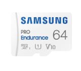 Samsung 64 GB micro SD PRO Endurance, Adapter, Class10, Waterproof, Magnet-proof, Temperature-proof, X-ray-proof, Read 100 MB/s - Write 30 MB/s