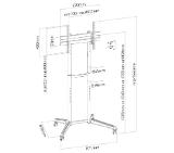 Neomounts Mobile Floor Stand (height adjustable: 128,5-145 cm)