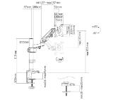 Neomounts Desk Pole Mount (clamp/grommet)