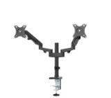 Neomounts Desk Pole Mount (clamp/grommet) for 2 Monitor Screens