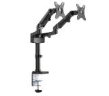 Neomounts Desk Pole Mount (clamp/grommet) for 2 Monitor Screens