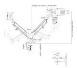 Neomounts Desk Mount ultra flat (clamp/grommet) for 2 Monitor Screens