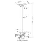 Neomounts Projector Ceiling Mount (height adjustable: 74-114 cm)