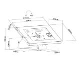 Neomounts desk stand and wall mountable, lockable tablet casing for Apple iPad, PRO, Air & Samsung Galaxy Tab