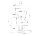 Neomounts desk grommet, lockable tablet casing for Apple iPad, PRO, Air & Samsung Galaxy Tab