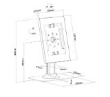 Neomounts desk stand, lockable tablet casing for Apple iPad, PRO, Air & Samsung Galaxy Tab