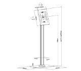 Neomounts floor stand, lockable tablet casing for Apple iPad, PRO, Air & Samsung Galaxy Tab