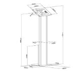 Neomounts floor stand with cabinet, lockable tablet casing for Apple iPad, PRO, Air & Samsung Galaxy Tab
