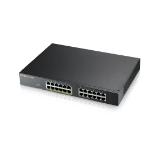 ZyXEL GS1915-24E, 24-port GbE Smart hybrid mode Switch, standalone or NebulaFlex Cloud, rackmount, fanless