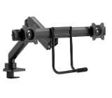 Neomounts Screen Desk Mount 2 screens (topfix clamp & grommet) for 2 Monitor Screens, Black