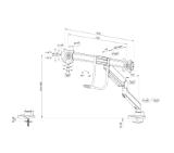 Neomounts Screen Desk Mount 2 screens (topfix clamp & grommet) for 2 Monitor Screens, Black