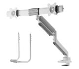 Neomounts Screen Desk Mount 2 screens (topfix clamp & grommet) for 2 Monitor Screens, White