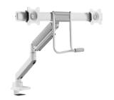 Neomounts Screen Desk Mount 2 screens (topfix clamp & grommet) for 2 Monitor Screens, White