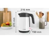 Bosch TWK7L461, Kettle, 2400 W, 1.7 l, White