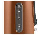 Bosch TWK4P439, Kettle, DesignLine, 2000-2400 W, 1.7 l,  OneCup function, Copper