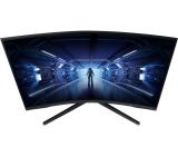 Samsung C27G55TQ, 27" Odyssey GAMING, Curved 1000R, VA QLED, 144 Hz, 1 ms MPRT, 2560x1440, 300 cd/m2, 2500:1 Contrast, FreeSync Premium, HDR10, Eye Saver Mode, Flicker Free, Game Mode, Display Port 1.2, HDMI 2.0, Headphone Jack,  178°/178°, Black