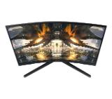 Samsung 27AG550A 27" Curved Odyssey G55A, VA, 165 Hz, 1 ms (MPRT), 300 cd/m2, 2500:1, 2560x1440, Mega DCR, AMD FreeSync Premium, Display Port, HDMI, Black