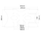 Neomounts VESA Conversion Plate - VESA 75/100 - 200x100, 200x200, 400x200