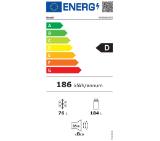 Bosch KIN86ADD0, SER6, BI fridge-freezer NoFrost, D, 177,2cm, 260l(184+76), 35dB(B), IC, VitaFresh XXL, 0° drawer, EcoAirflow, bottle shelf, 2 cooling systems, display, LED freezer light, Soft Close, flush-folding