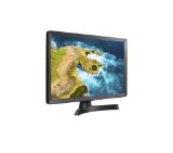 LG 24TQ510S-PZ, 23.6" WVA, LED, Smart webOS, TV Tuner DVB-T2/C /S2, 1000:1, Mega DFC, 200cd, 1366x768, AI SOUND, WiFi, HDMI, Bluetooth, USB 2.0, HOTEL MODE, AirPlay, Speaker 2x5W, Black