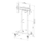 Neomounts Motorised Mobile Stand incl. storage box, 10 cm. Wheels Floor - VESA 100x100 up to 800x600
