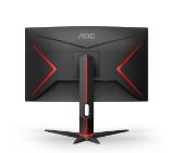 AOC CQ27G2S/BK, 27" Curved 1500R VA WLED, 2560x1440@165Hz, 4ms GtG, 1ms MPRT, 250cd m/2, 3000:1, DCR 80M:1, Adaptive Sync, FlickerFree, Low Blue Light, Tilt, Height Adjust, Swivel, 2xHDMI, DP