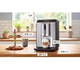 Bosch TIE20301, SER2, Automatic coffee-espresso machine, VeroCafe, 1300 W, 1.4 litre, 15 bar, OneTouch function, MilkMagic Pro, Silk Silver
