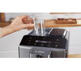 Bosch TIE20504, SER2, Automatic coffee-espresso machine, VeroCafe, 1300 W, 1.4 litre, 15 bar, OneTouch function, MilkMagic Pro, Diamond titanium metallic