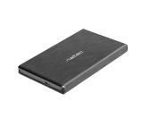 Natec External HDD/SSD Enclosure Rhino SATA 2.5" USB 2.0 Aluminium Slim Black