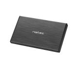 Natec External HDD/SSD Enclosure Rhino SATA 2.5" USB 2.0 Aluminium Slim Black