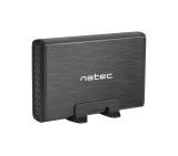 Natec External HDD/SSD Enclosure Rhino SATA 3.5" USB 3.0 Aluminium Black