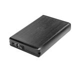 Natec External HDD/SSD Enclosure Rhino SATA 3.5" USB 3.0 Aluminium Black