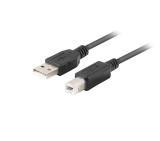 Lanberg Cable USB-A(M)->USB-B(M) 2.0 Ferrite 1.8m Box Black
