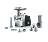 Bosch MFW68640, Meat mincer, ProPower 2200 W, Discs: 3 / 4,8 / 8 mm, Sausage attachment, Kebbe attachment, Out: 4.3kg/min, Black, chrome